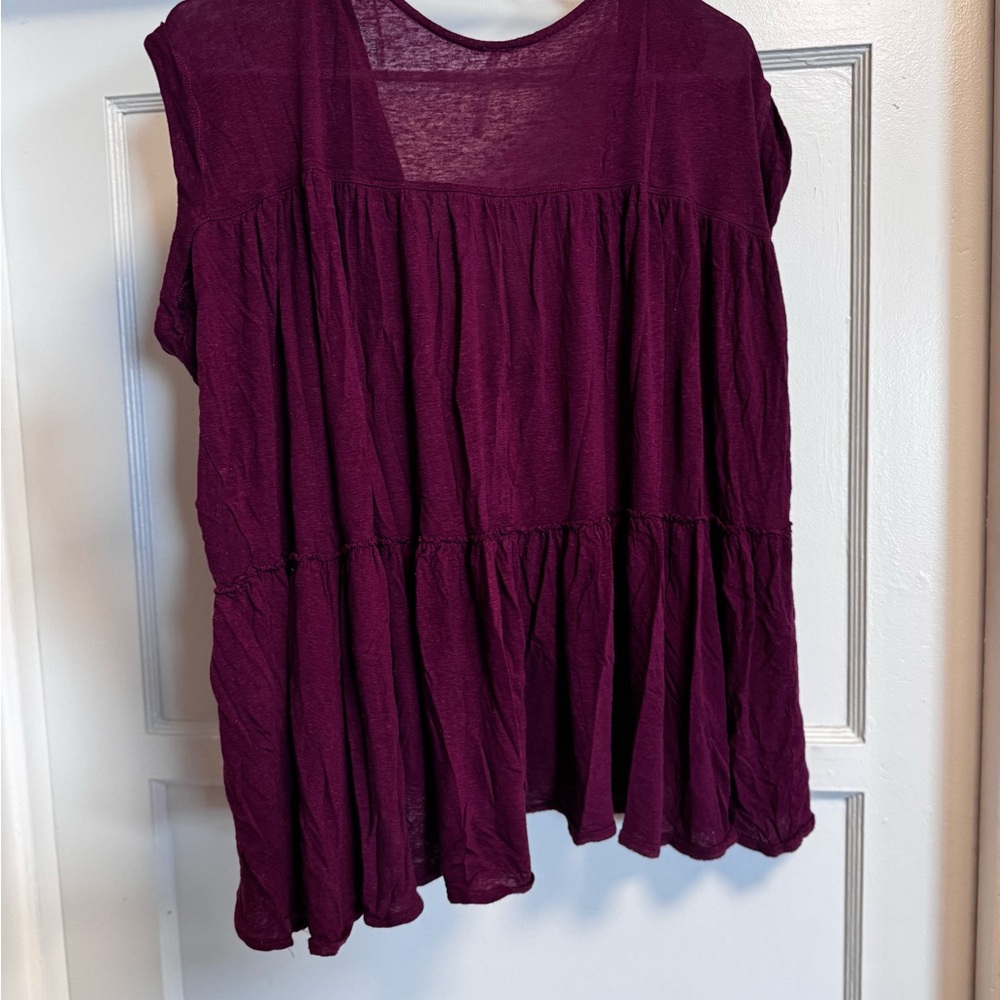 Free People Deep Purple Blouse - Picture 3 of 5